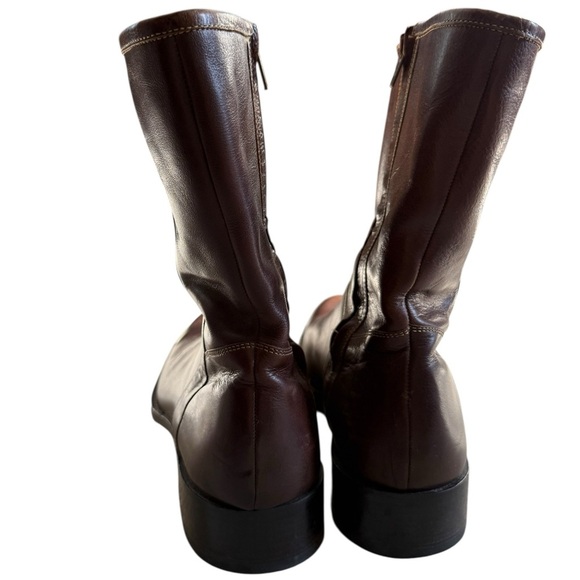 Cole Haan Men’s Brown Leather Zip Boots Size 11.5 M excellent condition - Picture 4 of 11